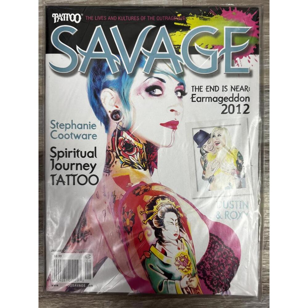 tattoo savage magazine january 2013 sealed‎ earmageddon 2012 body art culture